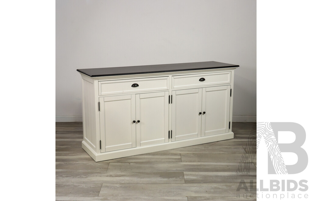 Modern Timber Sideboard with Two Drawers and Four Cabinet Doors