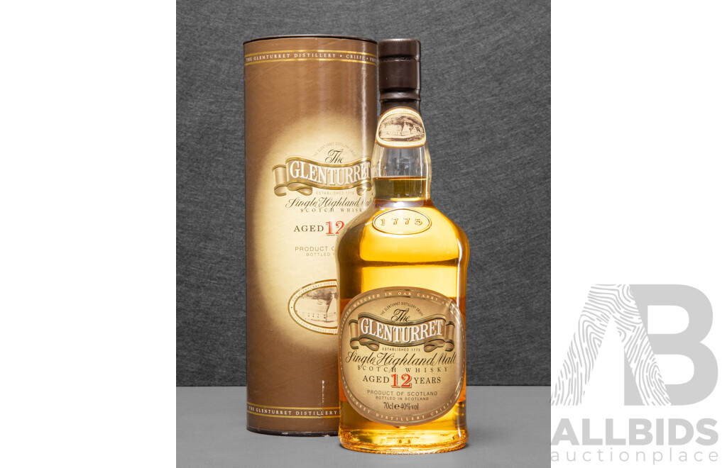 Glenturret Single Highland Malt Scotch Whisky in Presentation Tube