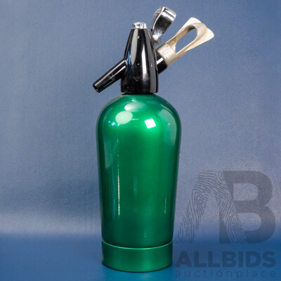 Vintage Apple Green Anodized  Soda Siphon