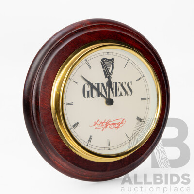 Reproduction Timber Framed Guinness Wall Clock, Made in England
