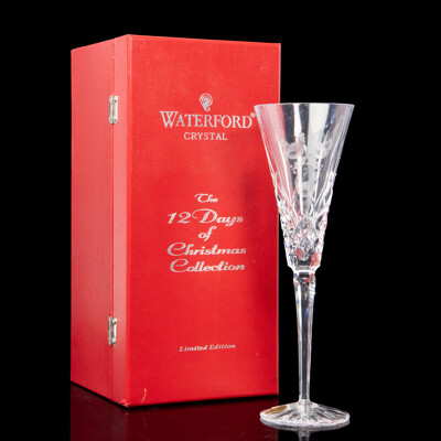 Waterford Crystal the 12 Days of Christmas 'Three French Hens' Boxed Champagne Flute
