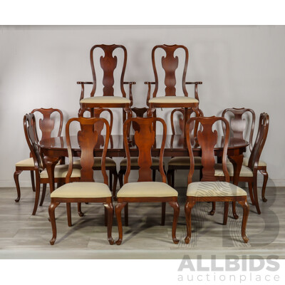 Georgian Style Mahogany 13 Piece Dining Suite by Drexel Furniture