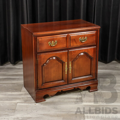 Drexel Lexington Mahogany Side Cabinet with Single Drawer and Two Doors