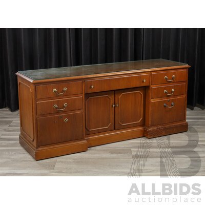 Rishel Timber Credenza with Seven Drawers and Two Cabinet Doors