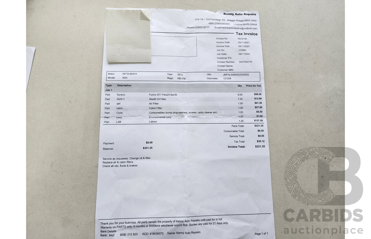 07/2013 Mitsubishi ASX (4wd) XB MY13 4d Wagon Grey 2.3L