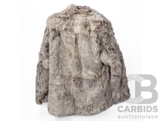 Vintage Ladies Rabbit Fur Coat