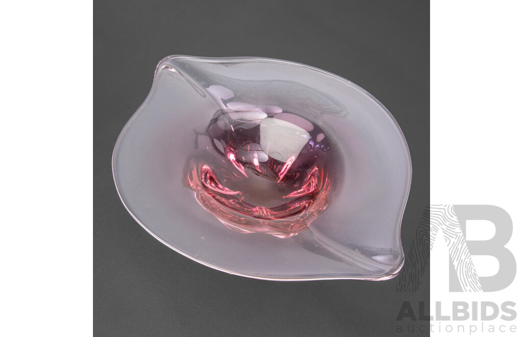 Hand-blown Purple Art Glass Platter
