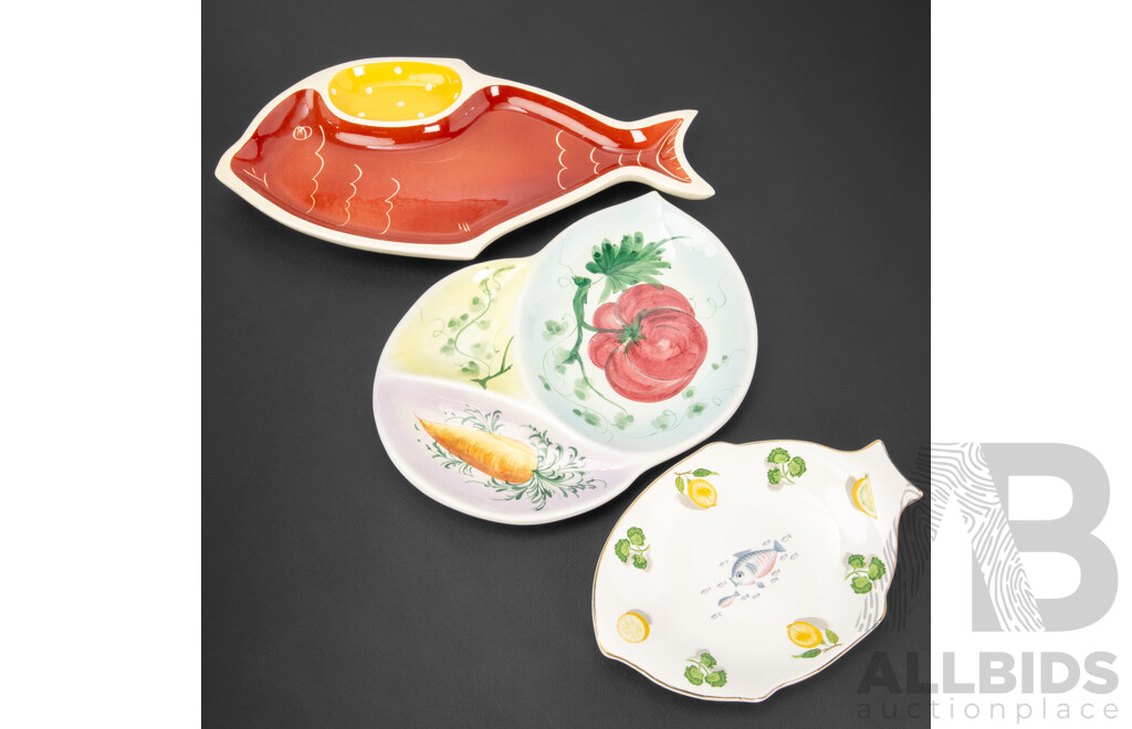 Collection of Three Ceramic Platters
