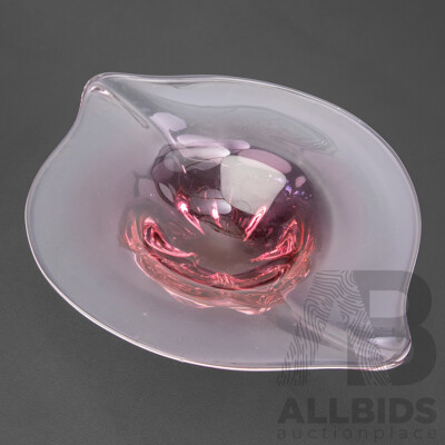 Hand-blown Purple Art Glass Platter