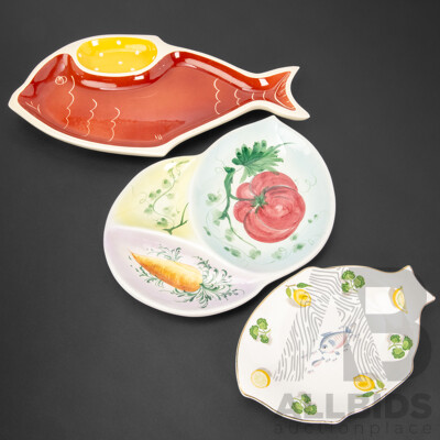 Collection of Three Ceramic Platters