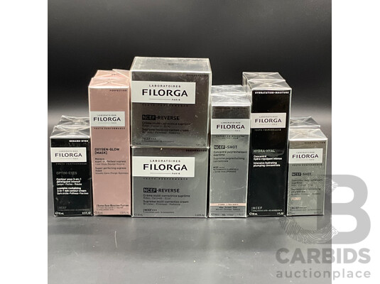 1662924 · FILORGA NCEF-Reverse and Hydra-Hyal Skincare Anti-aging and Hydration Products - Lot of 12