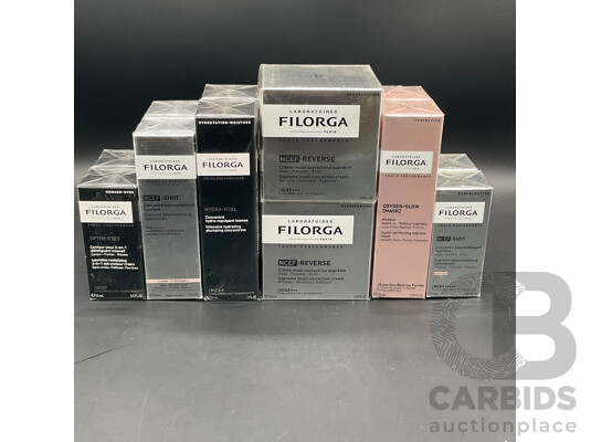 1662917 · FILORGA NCEF-Reverse and Hydra-Hyal Skincare Anti-aging and Hydration Products - Lot of 12