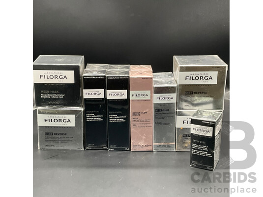 1662914 · FILORGA NCEF-Reverse and Hydra-Hyal Skincare Anti-aging and Hydration Products - Lot of 13