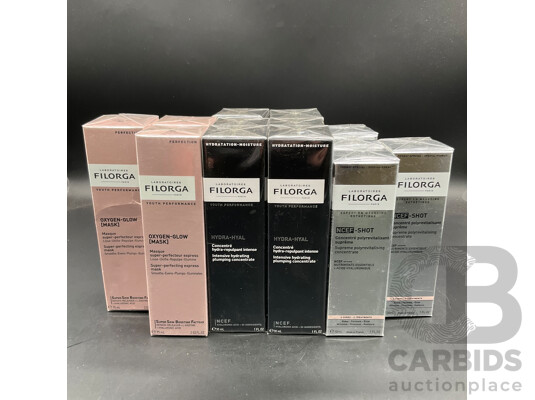 1662910 · FILORGA NCEF-Reverse and Hydra-Hyal Skincare Anti-aging and Hydration Products - Lot of 13