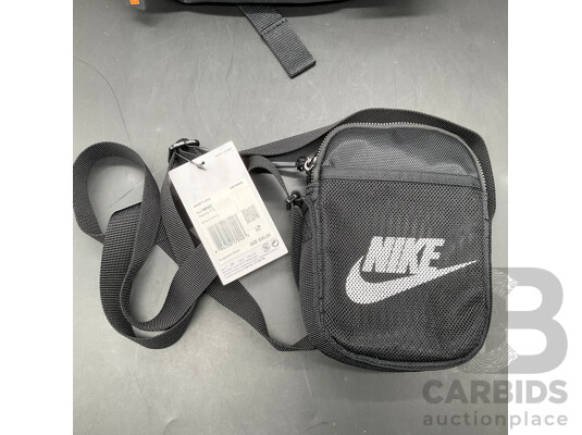 NIKE Brasilia JDI Mini Backpack and NIKE Heritage Small Crossbody Bag - Lot of 2