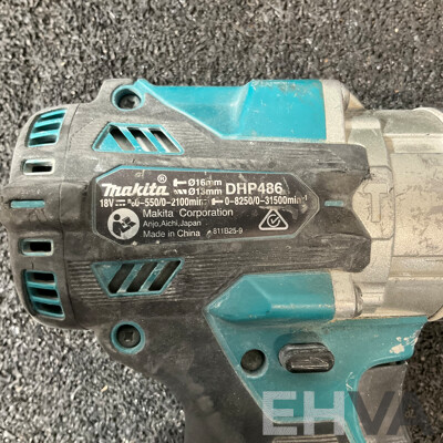 MAKITA 18V Kit, Including Hammer Drill Driver (DHP486), Impact Driver (DTD173), Battery Charger (DC18RC) and 2x 5.0ah Battery - Lot of 5