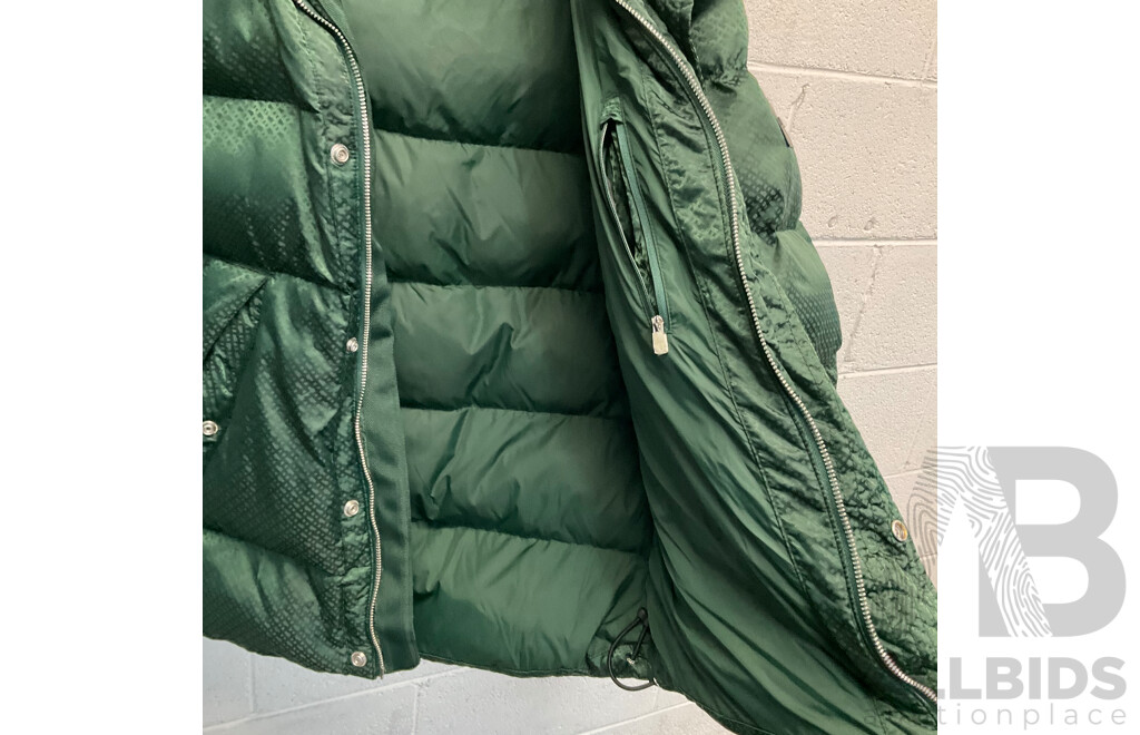 Monogram Jacquard Padded Jacket - Green (size 48)  Branded BOSS