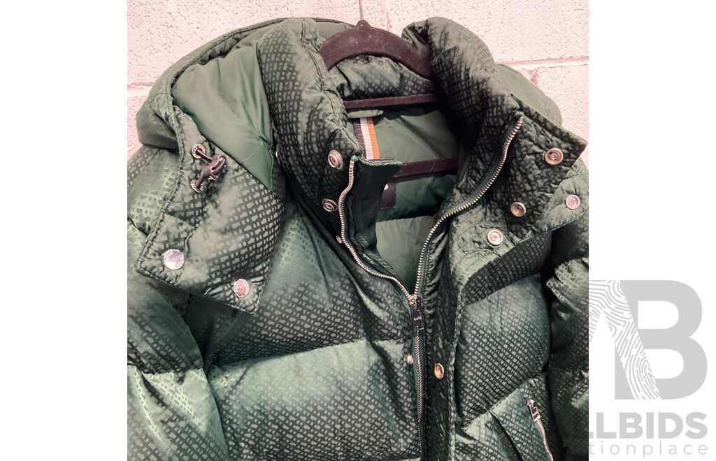 Monogram Jacquard Padded Jacket - Green (size 48)  Branded BOSS