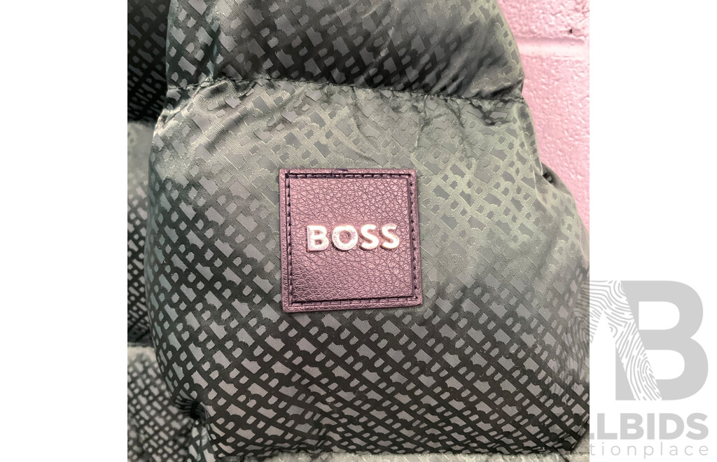 Monogram Jacquard Padded Jacket - Green (size 48)  Branded BOSS