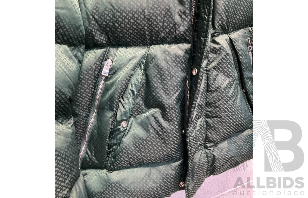 Monogram Jacquard Padded Jacket - Green (size 48)  Branded BOSS