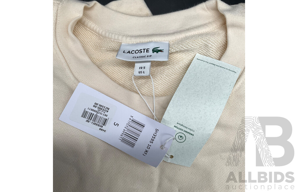Holiday Tonal Cros Sweater (L)  Branded LACOSTE