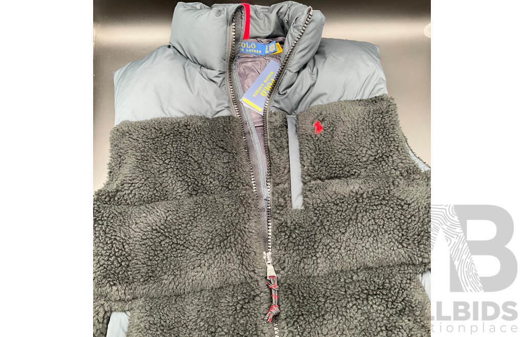 The Gorham Hybrid Down Vest Black  (S)  Branded Polo Ralph Lauren