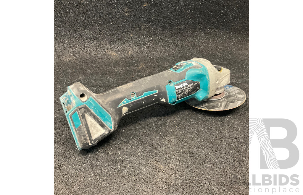 MAKITA 18V Brushless Angle Grinder (DGA504) - Skin Only