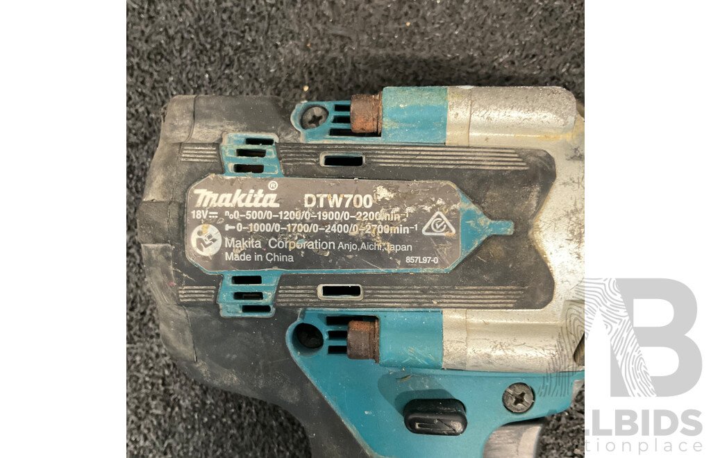MAKITA 18V Impact Wrench (DTW700) - Skin Only