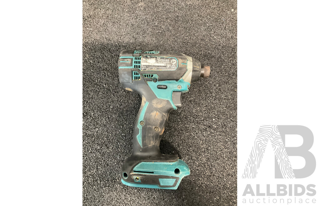MAKITA 18V Impact Driver (DTD152) with 3.0Ah Battery - Lot of 2