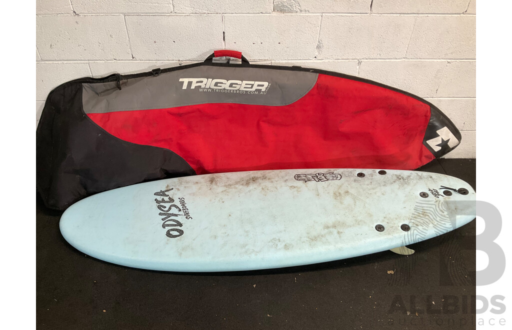 ODYSEA Softboard (6,0') with TRIGGER Surfboard Bag