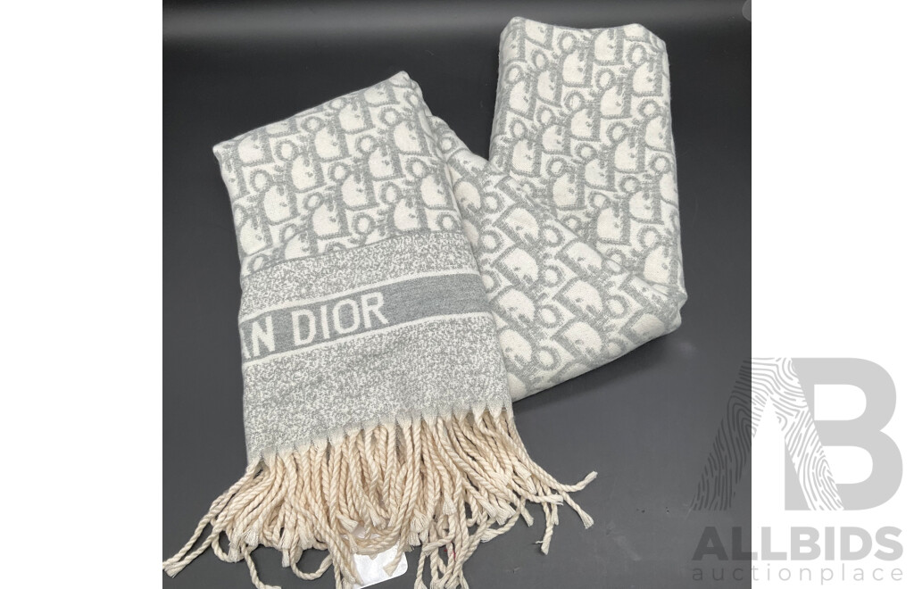 Cashmere/Silk Oblique Scarf  Branded Christian Dior