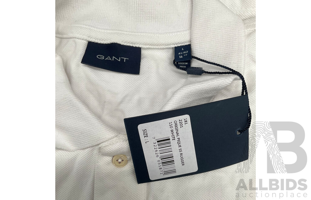 GANT Polo Shirt (L), TOMMY HILFIGER Polo Shirt (M) - Lot of 2