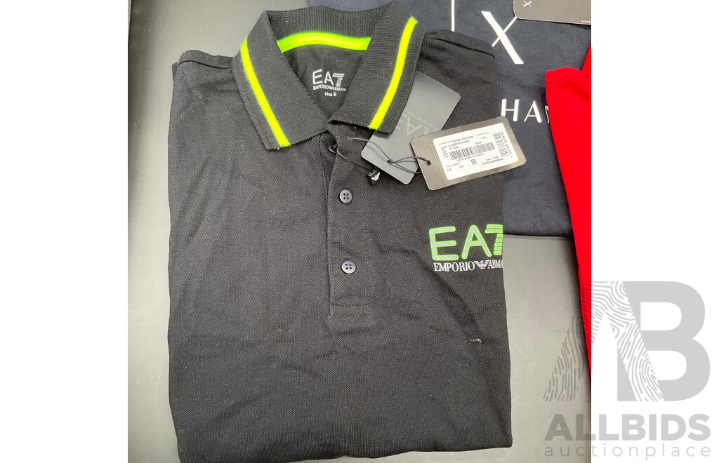 ARMANI EXCHANGE - Men's Polo Shirts and T-Shirt (S)  - Lot of 3