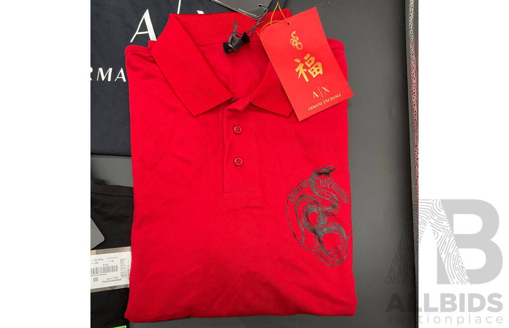 ARMANI EXCHANGE - Men's Polo Shirts and T-Shirt (S)  - Lot of 3