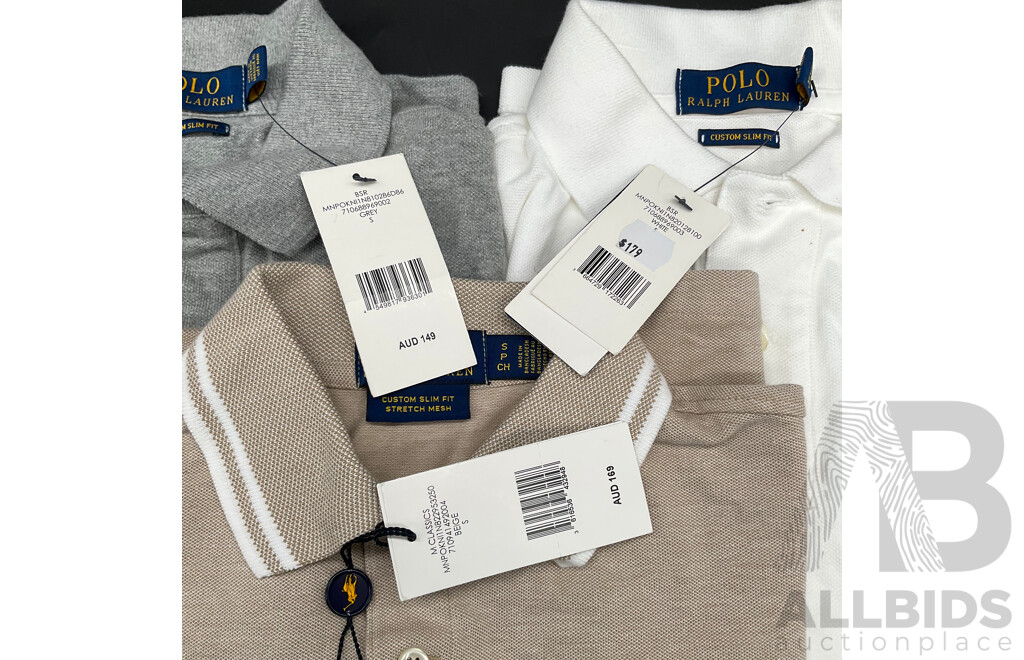 POLO RALPH LAUREN - Men's Polo Shirts (S) - Lot of 3