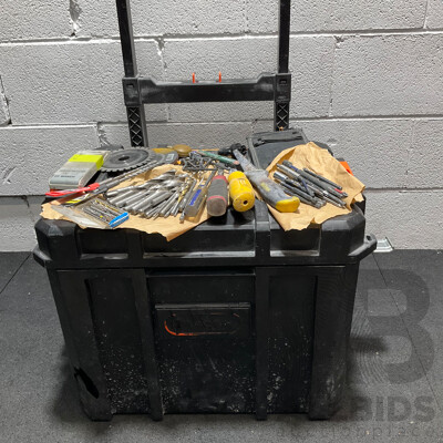 Tactix Modular Rolling Toolbox, Assorted Hand Tools, Drill Bits and Others