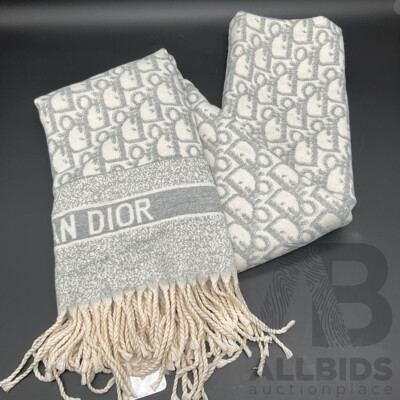 Cashmere/Silk Oblique Scarf  Branded Christian Dior