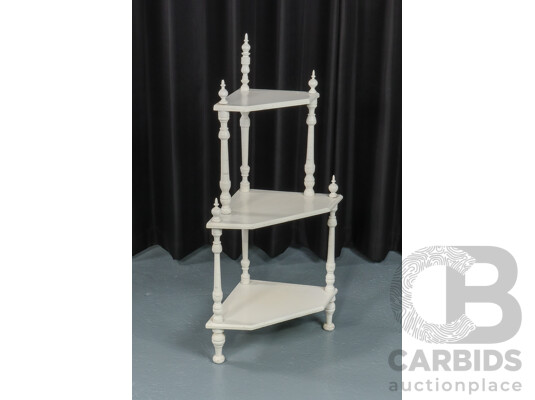White Painted Three Tier What-Not