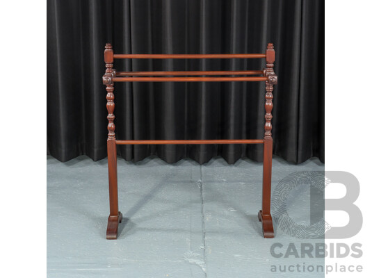 Vintage Mahogany Towel Rail