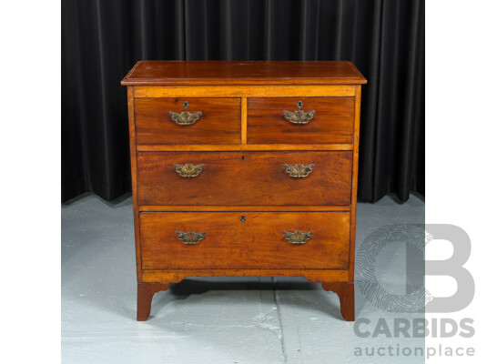 Late Edwardian Oak Chest of Four Drawers
