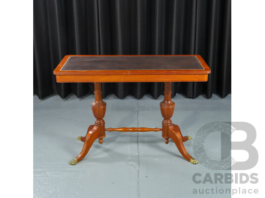 Reproduction Leather Top Hall Table