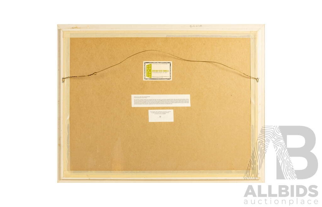 Ainslie Roberts (20th Century, Australian, 1911-1993), Koolulla and the Two Sisters (1975), Wonderful Editioned Vintage Print After Original, Mounted to Hardboard, 57H x 75W cm (frame)