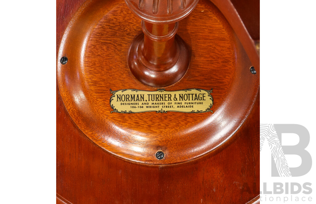 Set of Three Mahogany Pedestal Wine Tables by Norman, Turner and Nottage