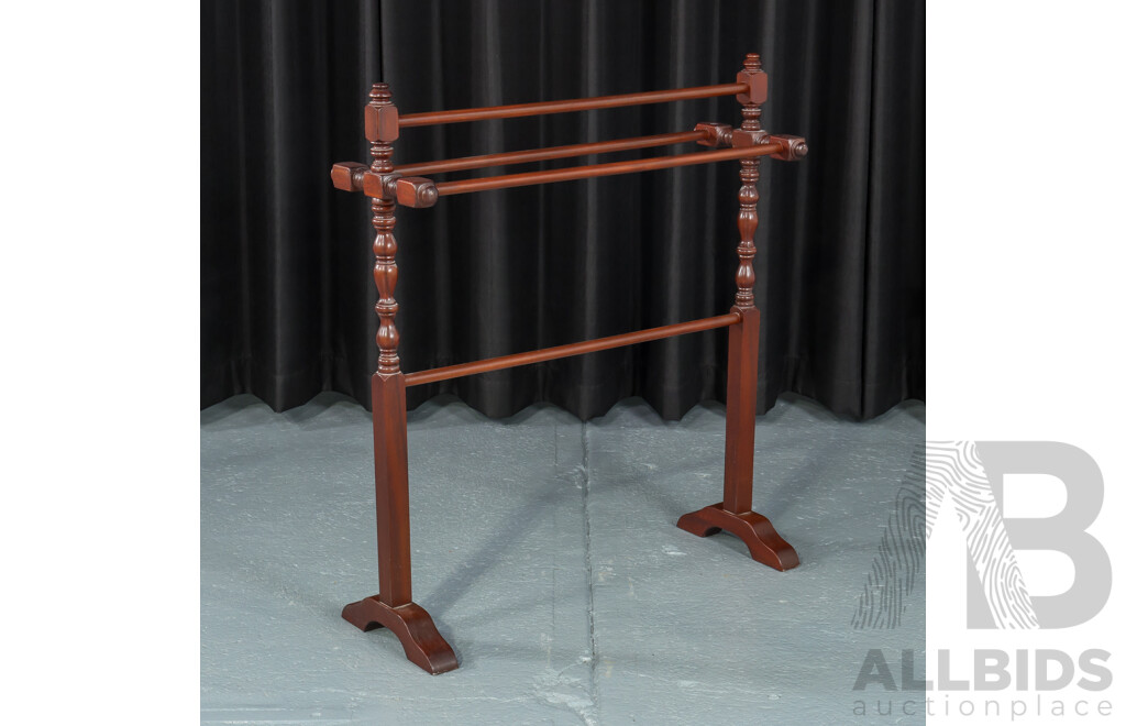Vintage Mahogany Towel Rail