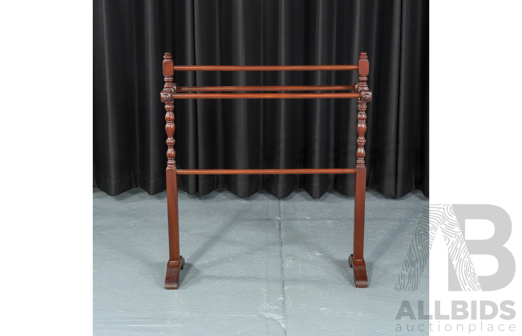 Vintage Mahogany Towel Rail
