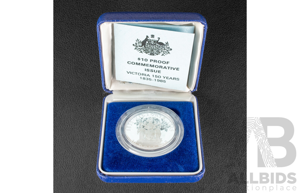 Australian RAM 1985 Silver Proof Ten Dollar Coin, State Series, Victoria