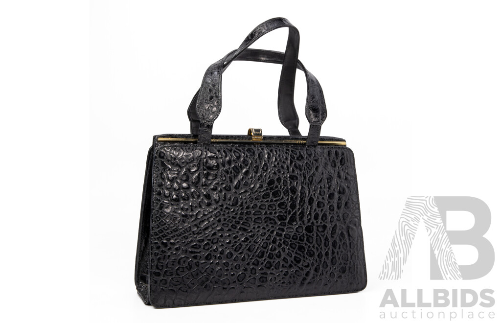 Vintage Alligator Skin Hand Bag by Giorgio Doni, Italy