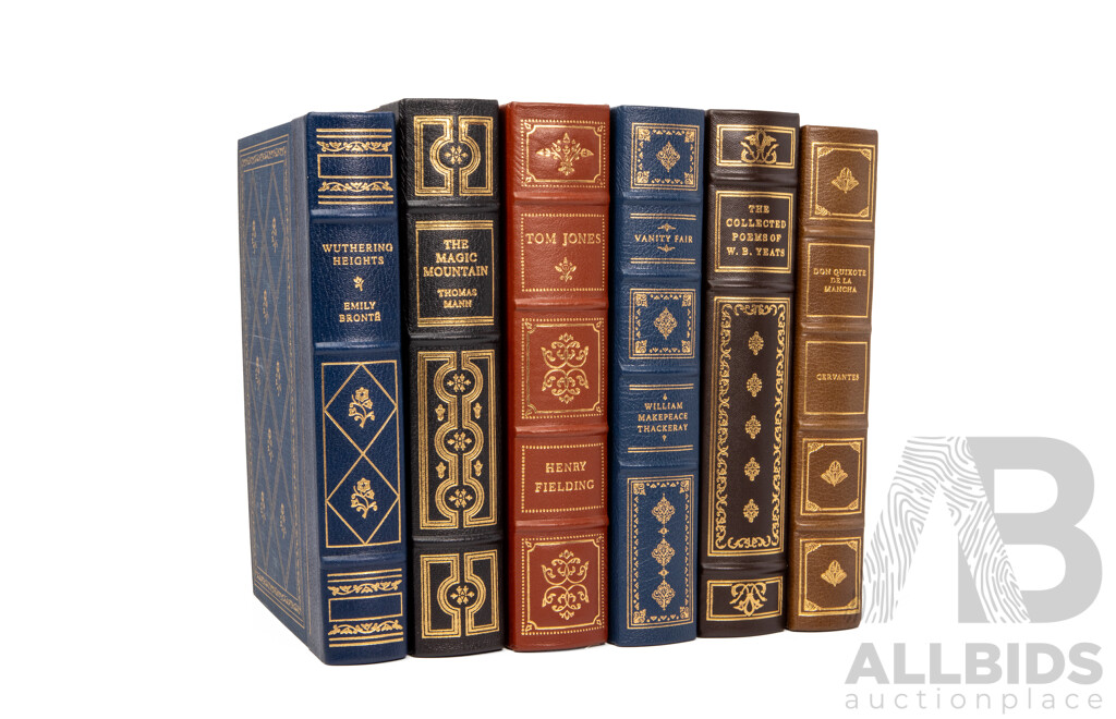 Collection of Six Various Leather Bound Books