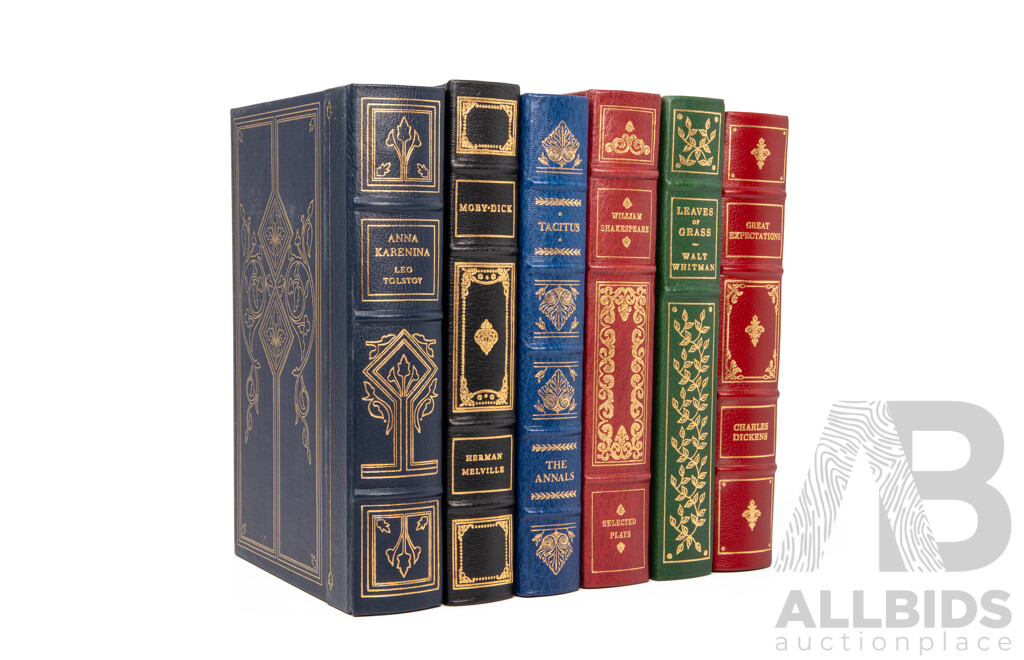 Collection of Six Various Leather Bound Books