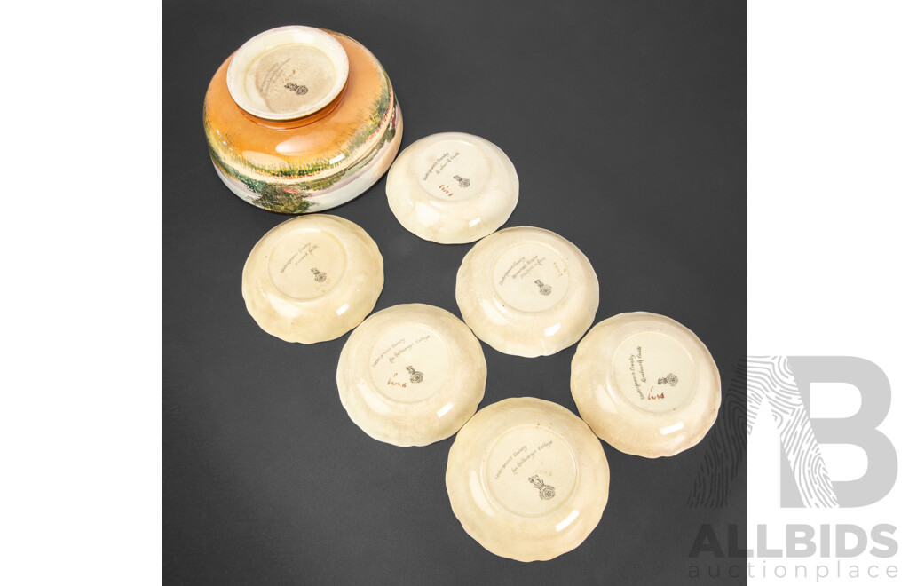 Collection of Royal Doulton 'Shakespeare's Country' Castle Themed Bowls (7)